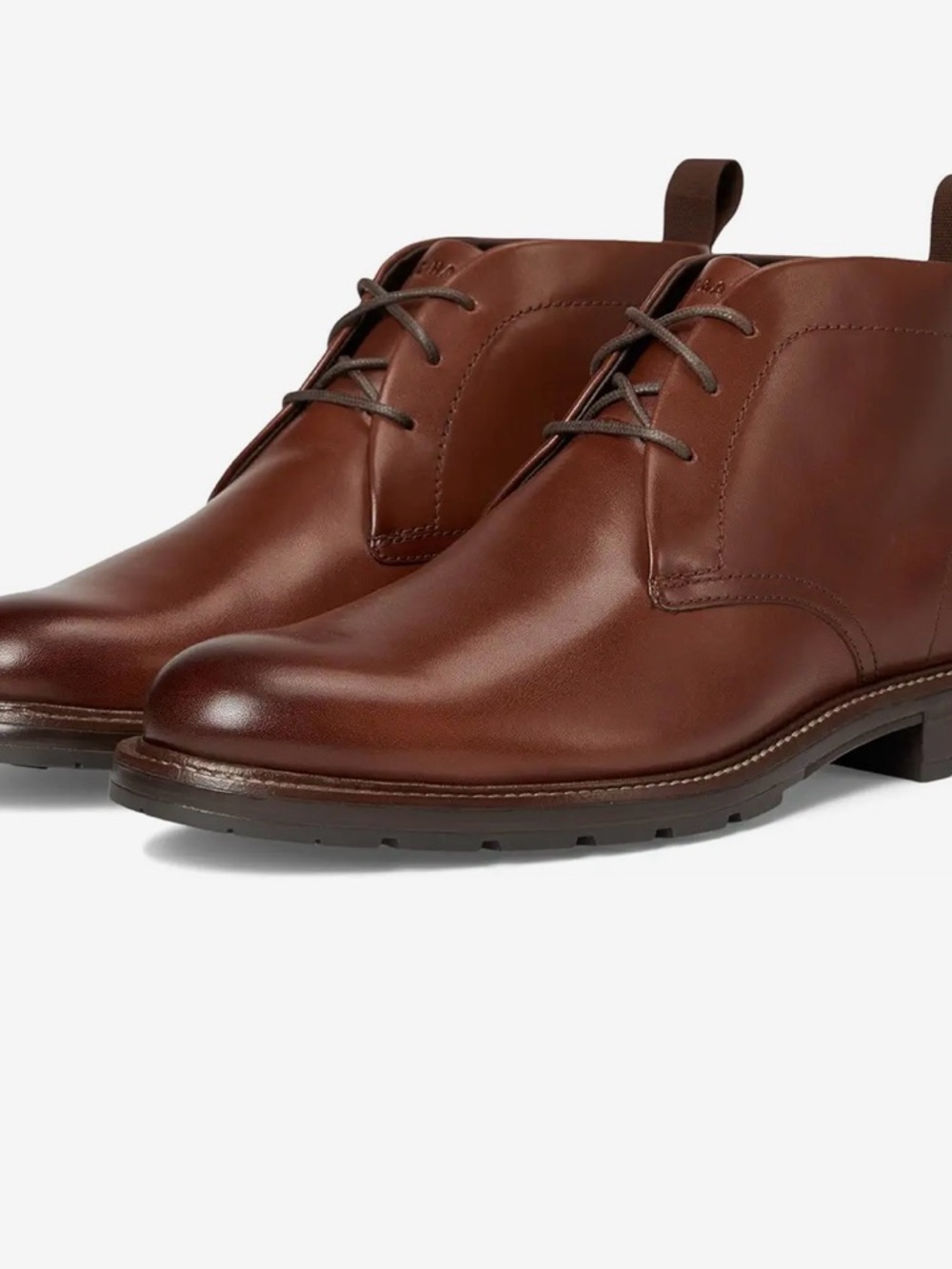 Cole Haan Chestnut Leather Chukka Boots